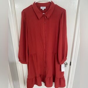 PLUS SIZE Tahari collared dress